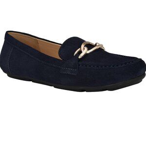 Calvin Klein Women's Lenika - Dark Blue Suede 400 size 9.5